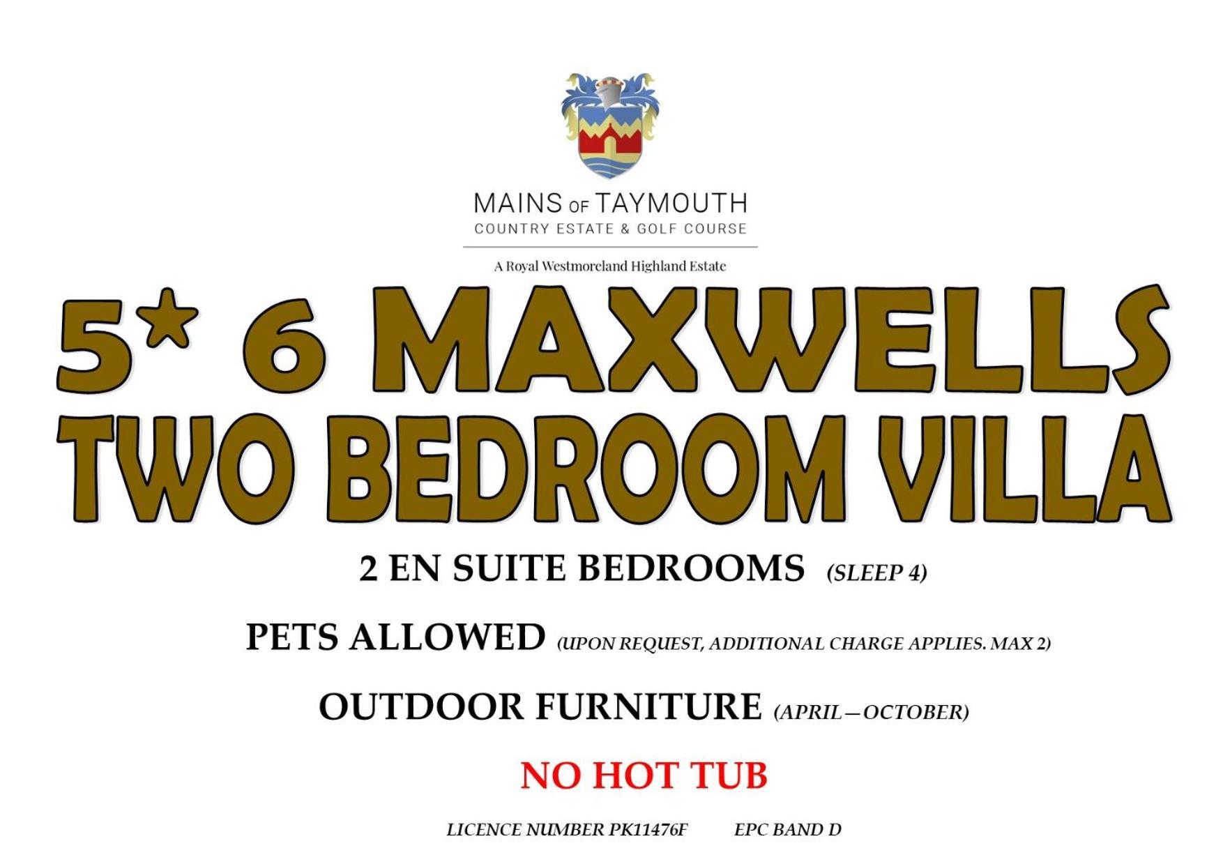 Mains Of Taymouth Country Estate 5* Maxwell Villas Кенмор Экстерьер фото