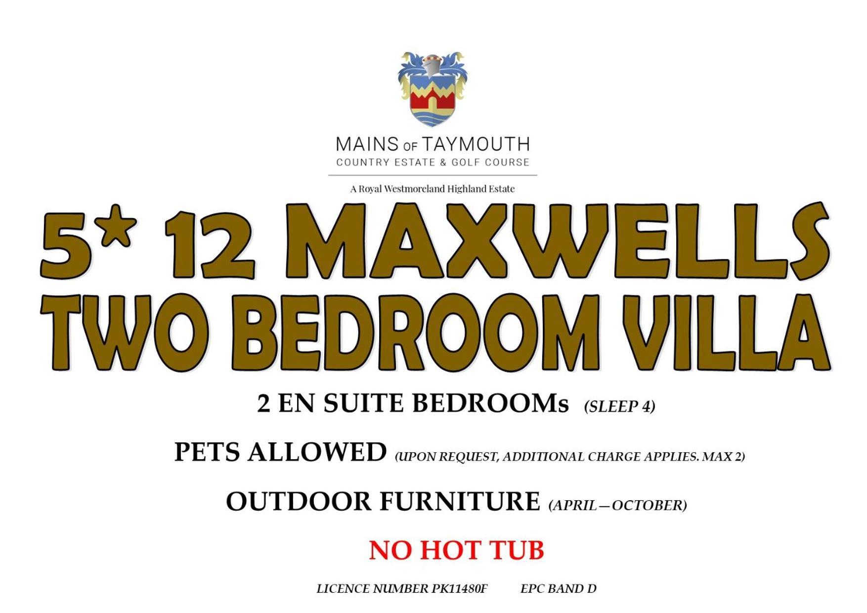 Mains Of Taymouth Country Estate 5* Maxwell Villas Кенмор Экстерьер фото